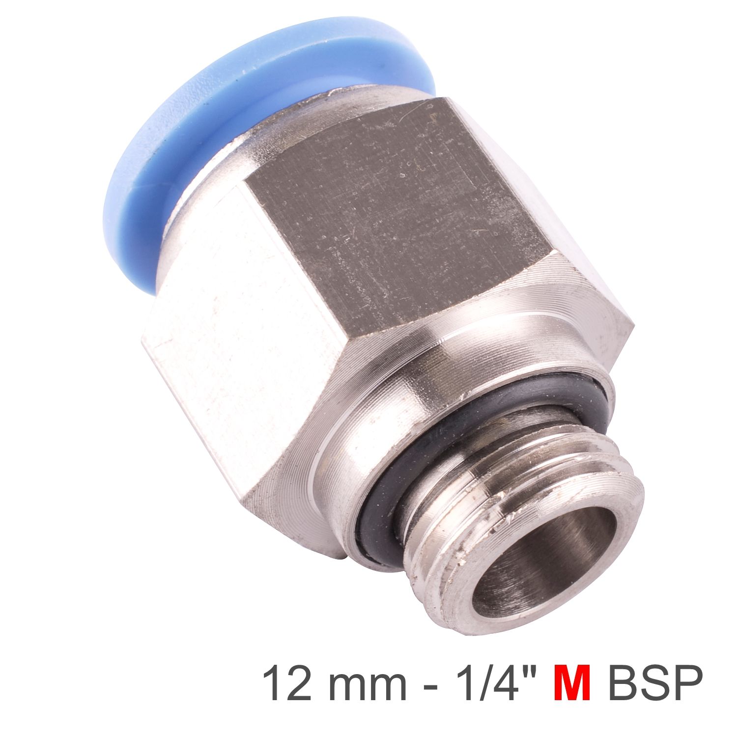 Pu Fitting Str. Stud W/o-ring 12mm-1/4' M